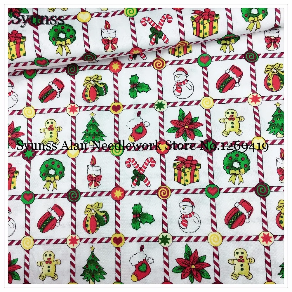 Syunss 5 шт. 40*50 см Рождественская серия Хлопок Ткань DIY шитье лоскутное детские сумки для кровати Тильда Кукла Детская Ткань Текстиль Tissus