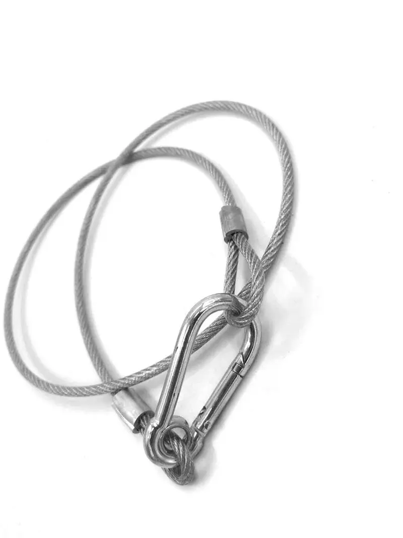 para Fixar o Peso de Carga de Aço Cabos de Segurança do Fio 40kg da Corda da Iluminação da Fase Xr35 da Espessura de 5mm com Extremidades Inoxidável Amarradas