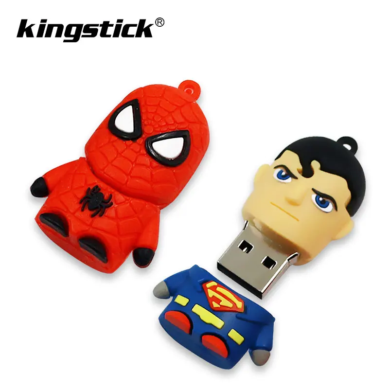 Забавный герой 128 ГБ USB флеш-накопитель super man Pendrive 4 ГБ 8 ГБ 16 ГБ флеш-накопитель Игрушка USB Флешка 32 Гб 64 Гб мини-usb-ключ memoria Stick