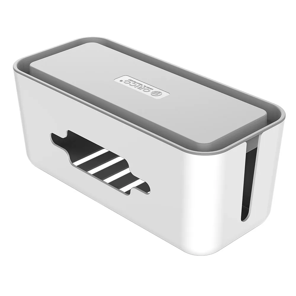 Gray White ORICO CMB18 ABS электрическая розетка коробка для хранения кабель питания менеджер чехол - Цвет: Gray White