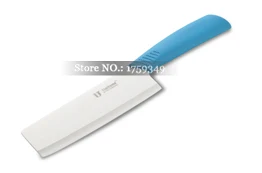 Blue ЦИРКОНИЕВЫЕ керамические ножи, Кливер, нож для кухни, инструмент шеф-повара, разные цвета, 6 дюймов, профессиональный высококачественный кухонный нож - Цвет: Blue