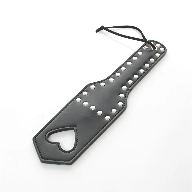 Heart Shaped Spanking Paddle Sex Flirt Racket Sexy Games Toy Leather Black Bondage Flog Whip Beat Submissive Slave Toys | Красота и