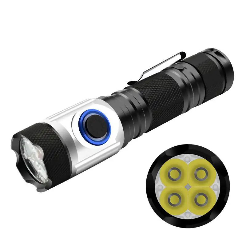 Hobbylan LED Zaklamp 2000 люмен Meest Krachtige Usb Lantaarn 18650 Jacht лампа Kant Licht фонарик|Фонарики и