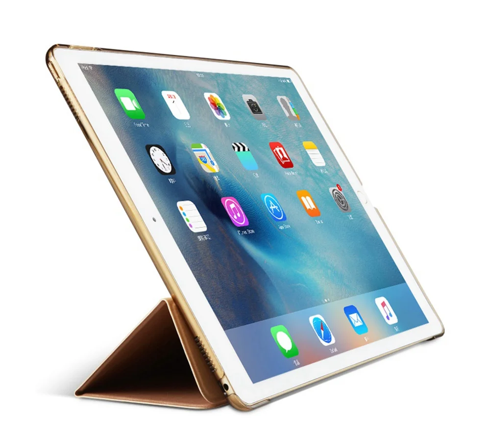 Ultra Slim Смарт чехол для Apple iPad Pro 12.9 12." искусственная кожа Планшеты складной Фолио чехол автовключение/сна