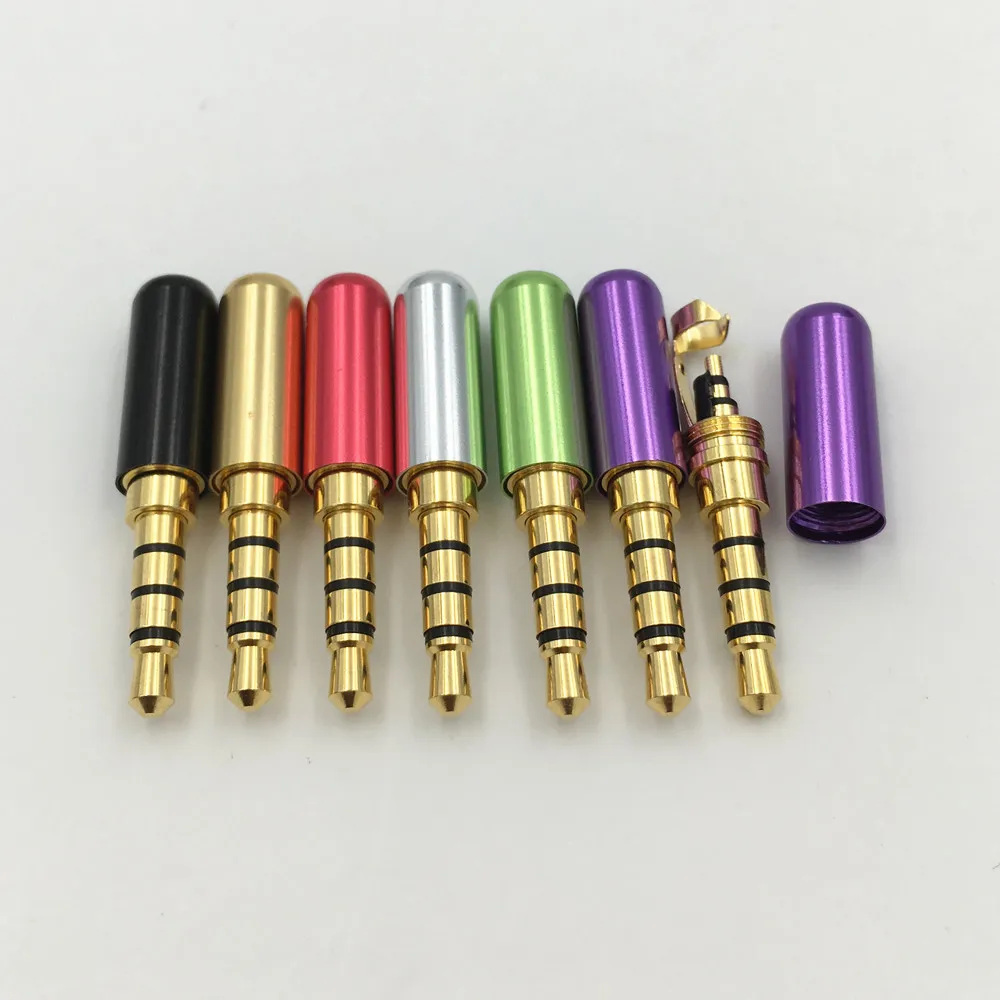 8 шт. алюминиевые мини аудиоразъёмы 3 5 мм 4 полюса|connectors gold|connector 3.5mmconnector 3.5 |
