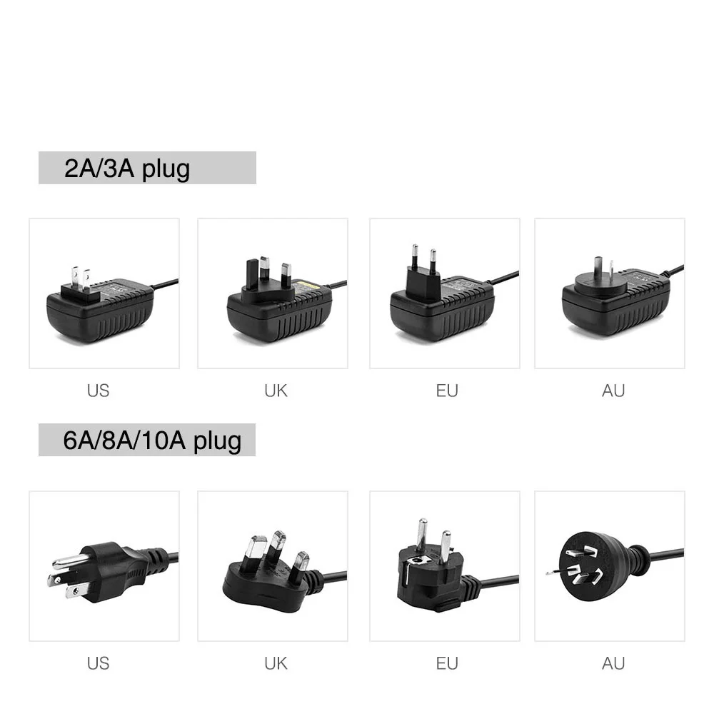 Светодиодный источник питания 5 В 1 А/2 а/3 а/6A/8A/10 А адаптер переключения WS2812B WS2811