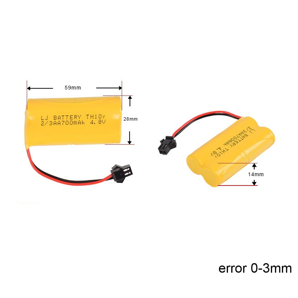 Аккумуляторная батарея 4 8 В 700 мАч 2/3AA Ni CD для Jiaqi TT660 662 665 деформация автомобиль