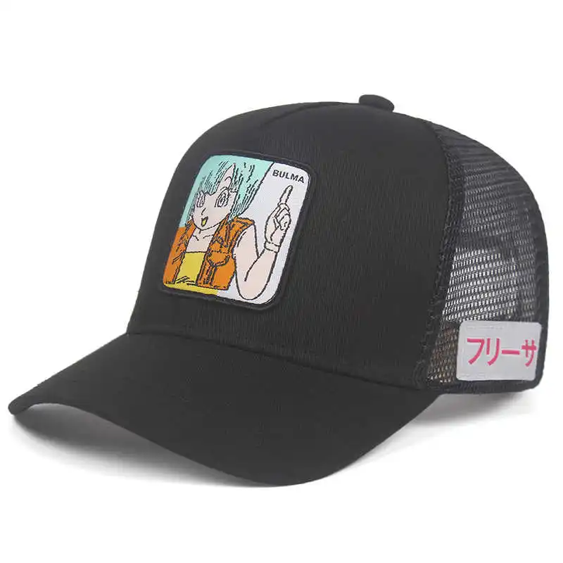 Новая мода GOKU VEGETA Broli Dragon Ball бейсболки воздухопроницаемые кроссовки для мужчин Snapback кепки Солнцезащитная шляпа для женщин bone caps Casquette - Цвет: BULMA