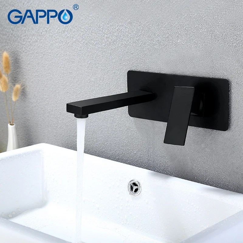 GAPPO черный настенный смеситель для раковины ванной комнаты смесители