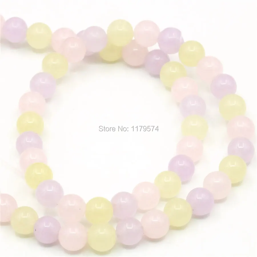 6mm 8mm 10mm Hot Sale Multicolor Tourmaline Chalcedony Crafts Loose DIY Round Stone Beads Jewelry Making Girls Christmas Gifts | Украшения