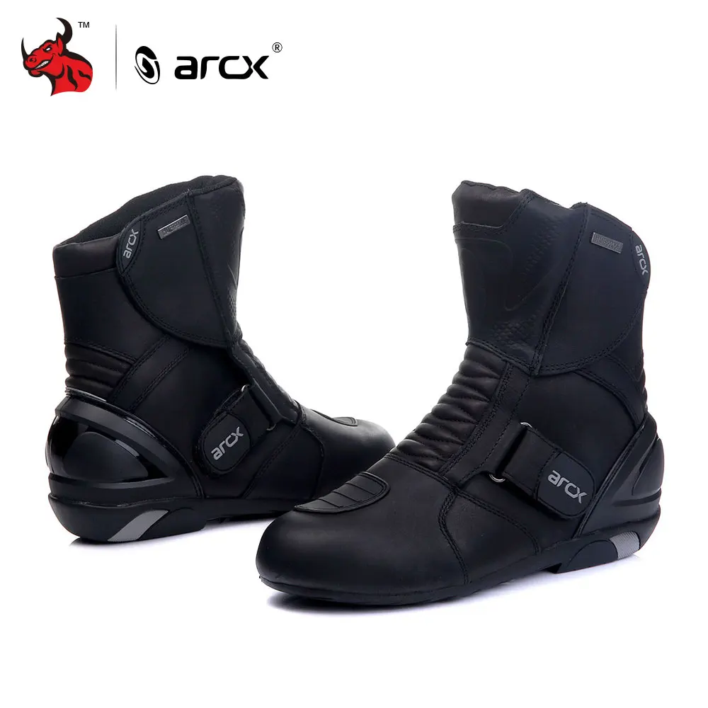 ARCX мужские мотоциклетные ботинки из натуральной коровьей кожи