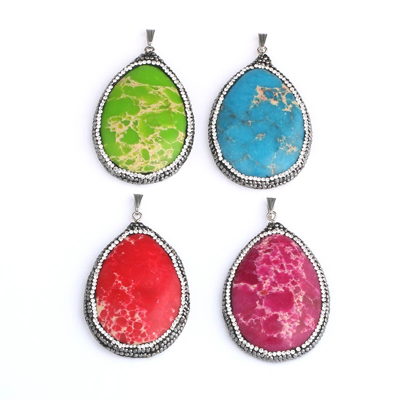 SSP024 стразы искусственная подвеска в форме капли воды популярный кулон из