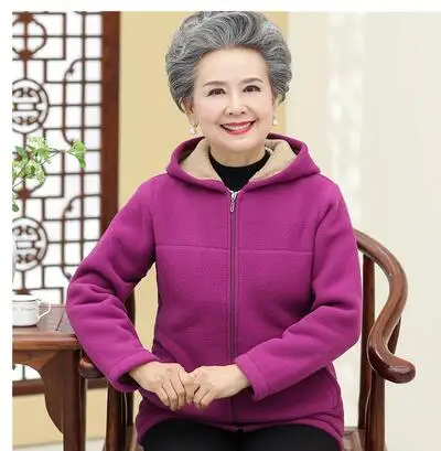 purple Подходит для женщин, Осень-зима, MS, Теплые Топы, новинка, длинный рукав, плюс бархат, большой размер, Женская куртка, толстовки, Женская толстовка - Цвет: purple