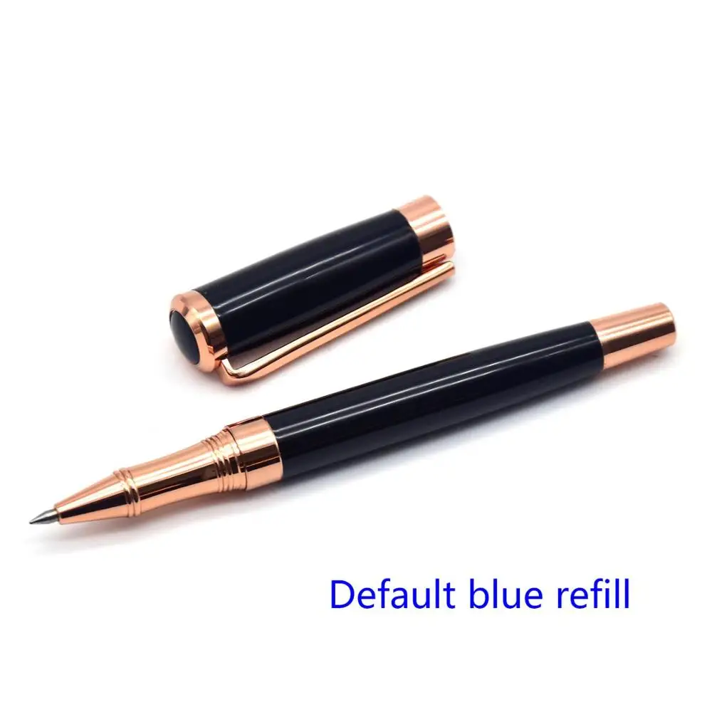 Pen - Blue ink CCCAGYA B103, розовое золото, черная высококачественная металлическая гелевая ручка, роскошная подарочная ручка для учителя, для деловых встреч, школы, офиса, канцелярские принадлежности - Цвет: Pen - Blue ink