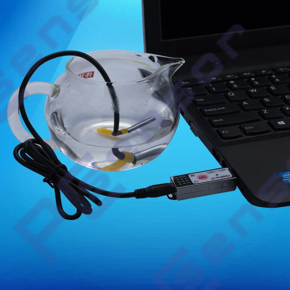 Цифровой мини термометр USB для использования в помещении и на улице 40 ~ 125c