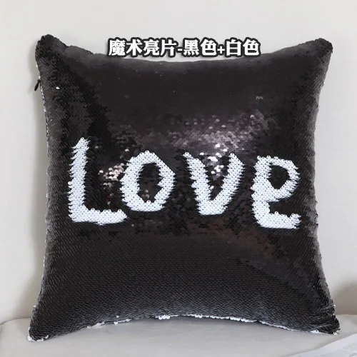 22 DIY чехол для подушки с блестками, мягкий чехол для подушки с блестками, блестящая Подушка, однотонный чехол с блестками queen - Цвет: 22