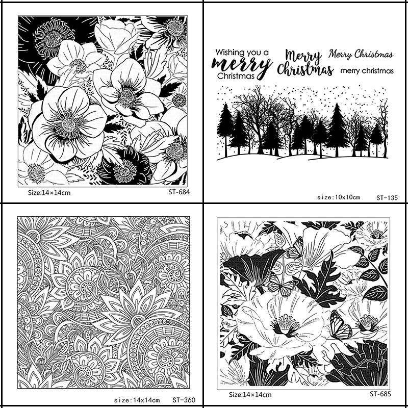 ZhuoAng красивый цветок/Лепестки опавшие листья прозрачные штампы для DIY