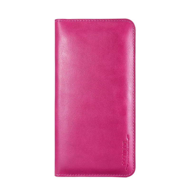 Hot Pink FLOVEME чехол на айфон 7 чехол на айфон 6 s чехол на айфон 6 чехол на айфон Универсальный Натуральная кожа бумажник чехол для iPhone X XR XS 8 7 6 S 6 плюс для samsung Galaxy S10 S9 плюс Примечание 9 8 телефона - Цвет: Hot Pink