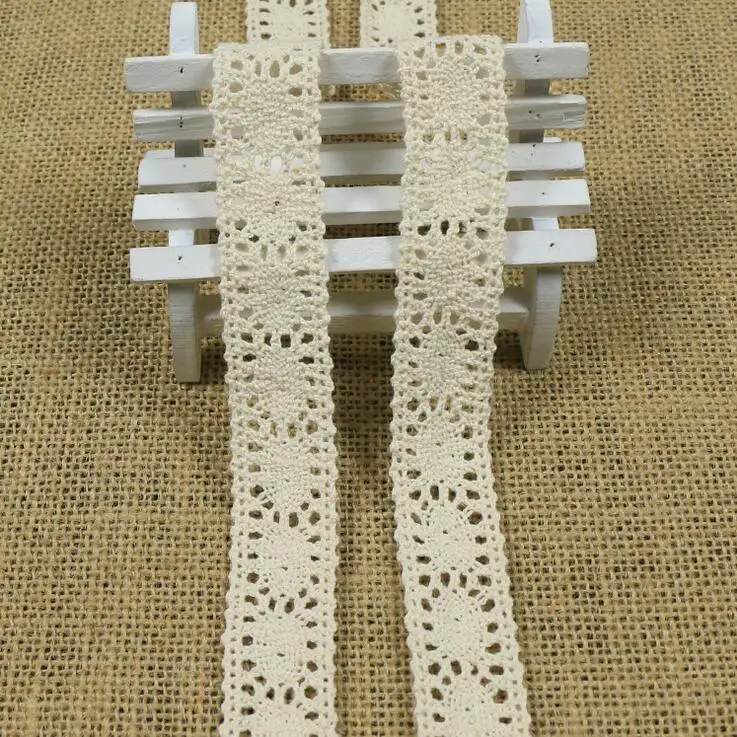 10 ярдов 1 ''широкая плетеная хлопковая кружевная отделка для шитья DIY