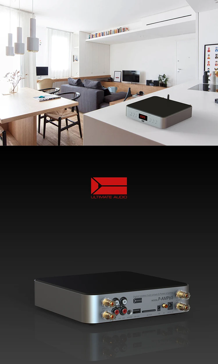 JIUYI AMP65 цифровой плеер аудио декодер Hifi Bluetooth Dac аудио усилитель цифровой плеер Amp 50 Вт+ 50 Вт