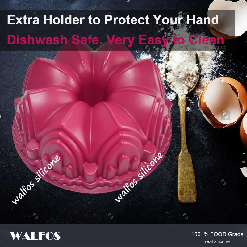 WALFOS 1 шт. силиконовая форма для торта в форме большой короны 3D инструменты