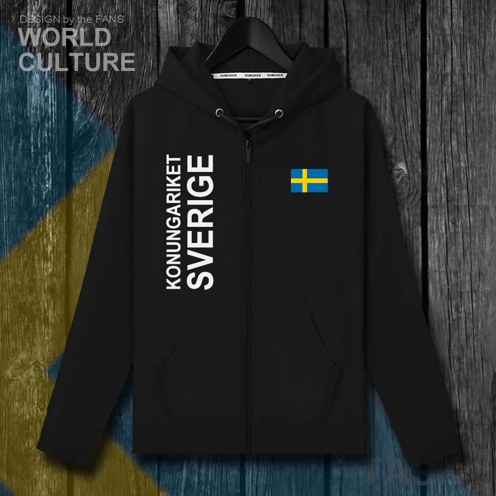 Мужская Флисовая Толстовка Swede SE We свитшот с капюшоном на молнии для зимы|Мужские