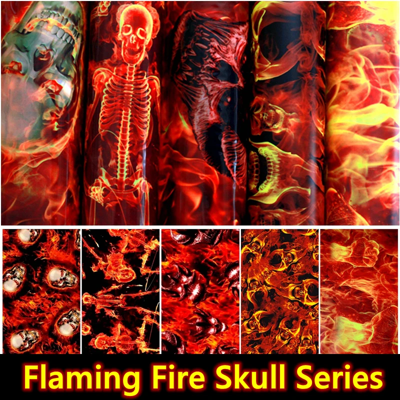 Гидрогарфная пленка серии Flaming Frie шириной 0 5 м бесплатная доставка для аквапечати