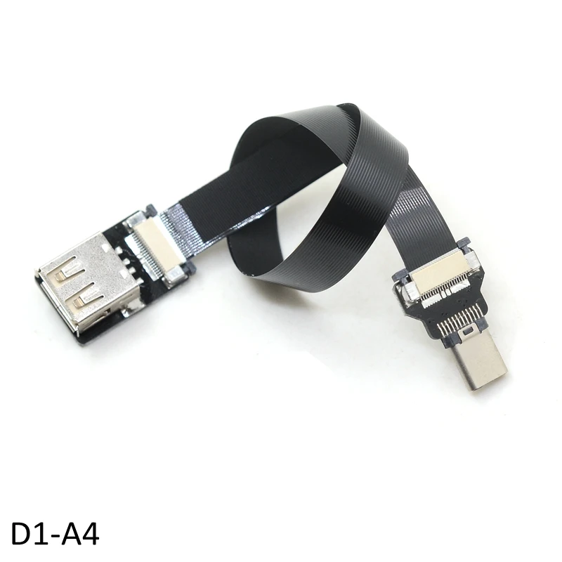 FFC USB кабель 2 0 OTG micro к type c мужской FPV плоский тонкий ленточный FPC для бесщеточного