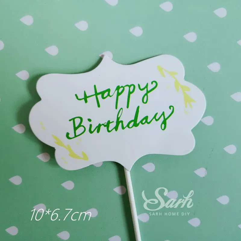 4pc birthday Шикарные украшения в виде панды, слона, льва для детских дней, вечерние украшения в виде животных, счастливые принадлежности для дня рождения свадьбы, милый подарок для выпечки - Цвет: 4pc birthday