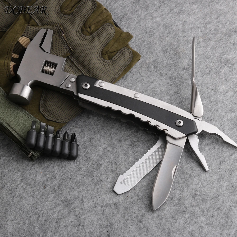 High weight Pliers Knife Screwdriver Hand Tool Multi-function Hammer Combination Multitools wrench Tools CH34 | Инструменты