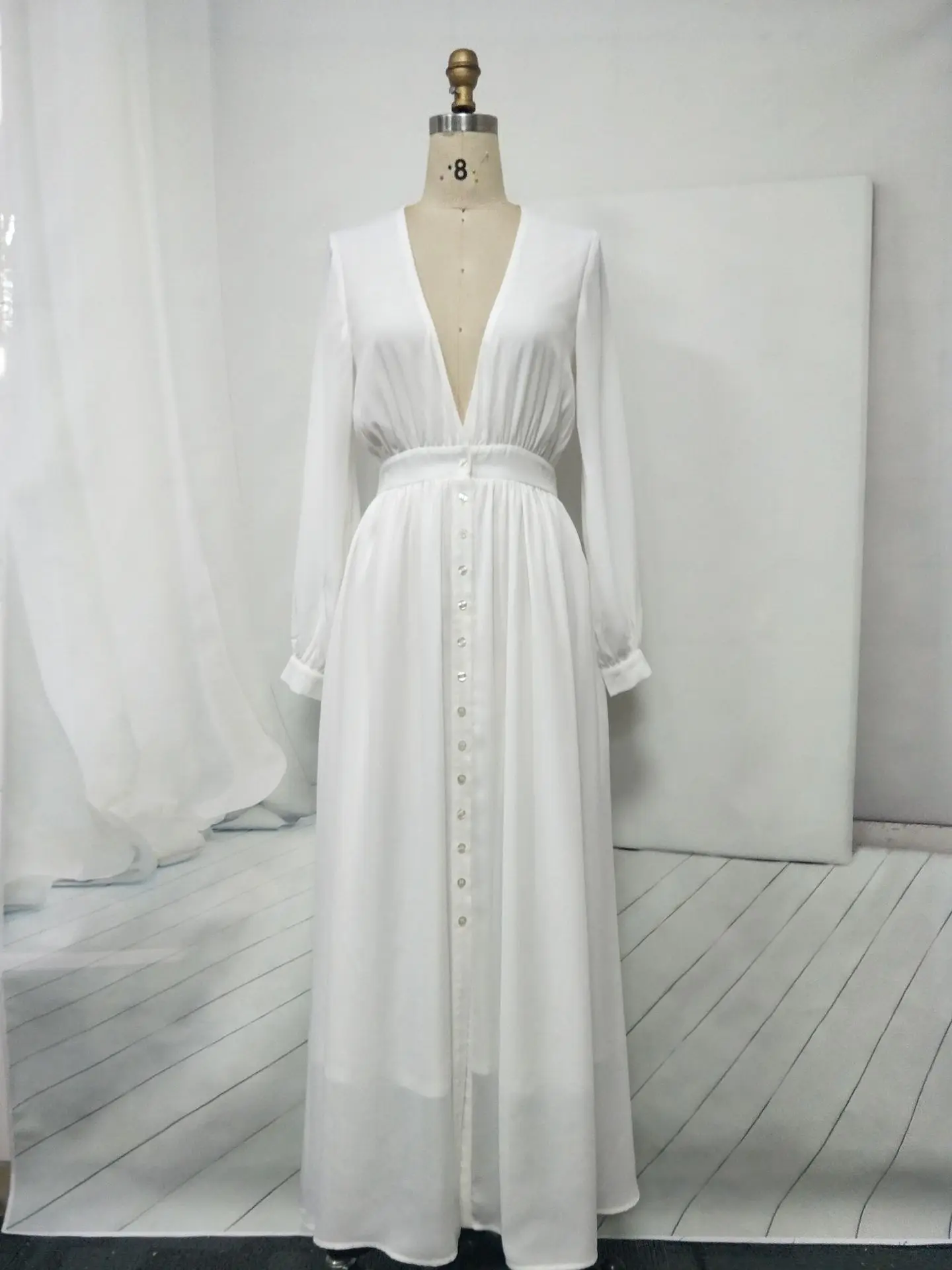 Новинка 2019 женское платье в европейском и американском стиле с глубоким V