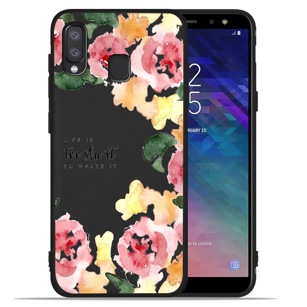 Черный ТПУ чехол для Samsung Galaxy A6 A8 Plus 2018 A10 A20 A30 A40 A50 A70 A320 A520 A720 A7 A9 Coque Etui панда Хаски |