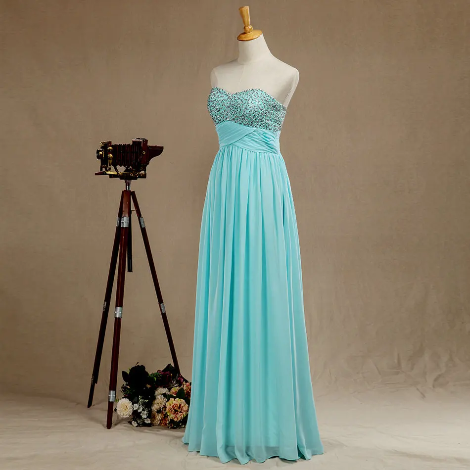 Новое поступление роскошное милое голубое шифоновое ТРАПЕЦИЕВИДНОЕ длинное