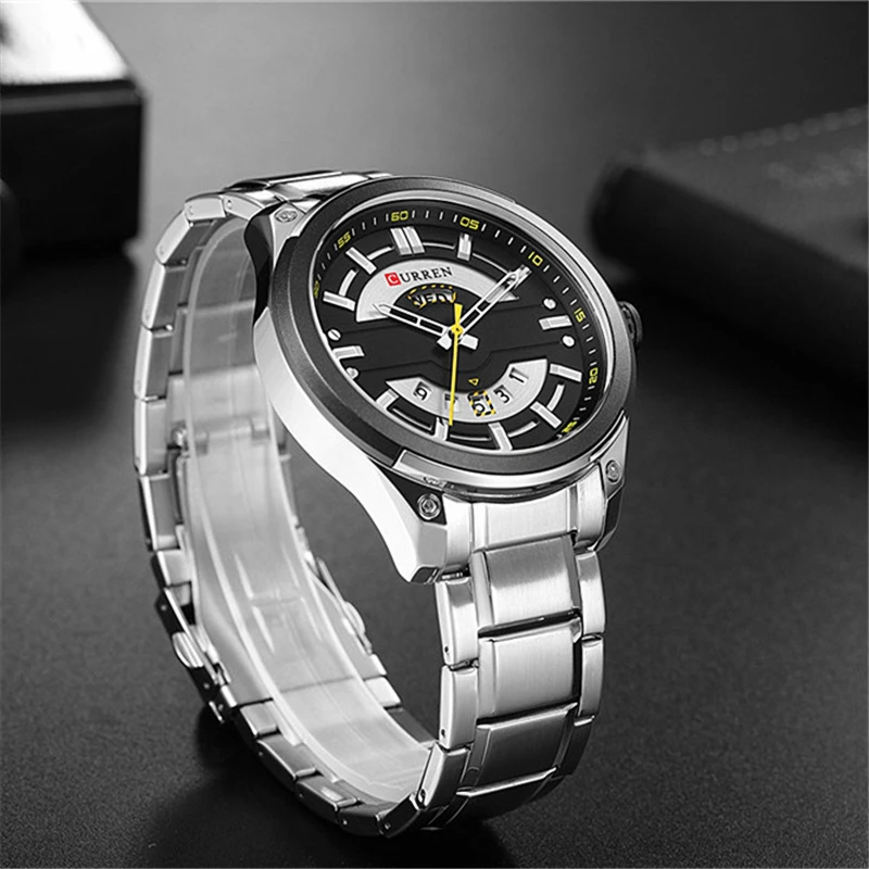 Relojes CURREN 2018 часы мужские модные кварцевые с календарем нержавеющая сталь бизнес