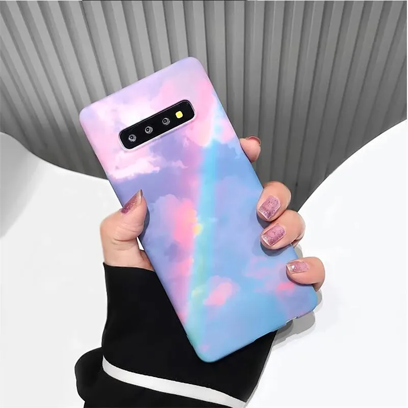Чехол для телефона Ourpho Rainbow s samsung Galaxy S10 Plus S8 S9 Note 8 9 чехол матовый твердый