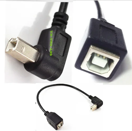 USB 2 0 B Женский до 90 Угол Мужской принтер короткий удлинитель Кабель адаптер|usb 2.0