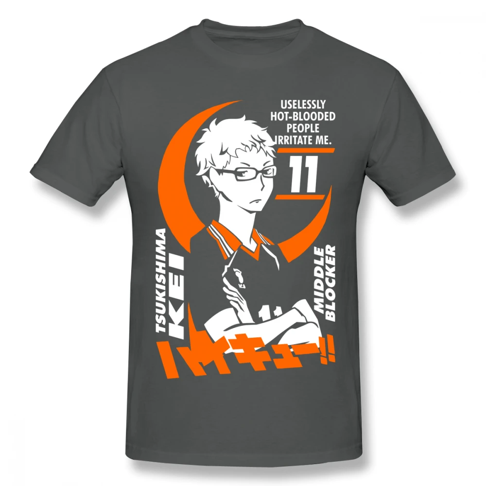 Футболка Tsukishima Kei Haikyuu для мужчин футболка большого размера с цифровой печатью