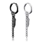 Хипстер гранж стиль панк серьги с кинжалом 1 шт мужские кисточкой цепи черный белый покрытием K серьги для парней ювелирные аксессуары