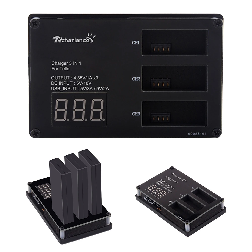 USB RC умный аккумулятор зарядное устройство концентратор быстрой зарядки 3в1