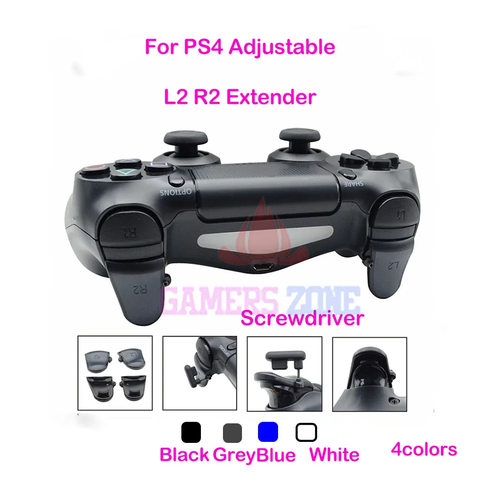Adjustable Rubber Extended Triggers For Playstation 4 Controller Gaming L2 R2 Extender PS4 | Электроника