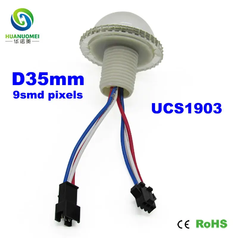 Адресуемых цифровой полноцветный UCS1903 35 мм 9 светодиодов 5050 smd rgb светодиодный