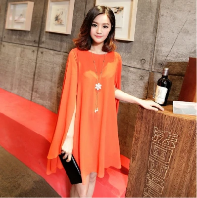 2014 new fashional clothes for pregnant women loose's frivolous and breathable chiffon dress shipping by free! | Мать и ребенок