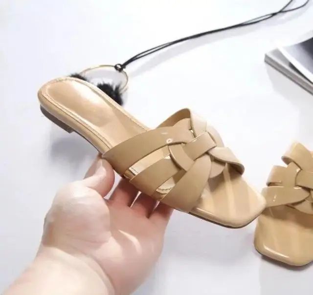 Amelia Slipper Runway Leather Sandalias Mules Cuts Outs Women Tribute Flat Slide Gladiator Sandals Cut Out Shoes free ship | Обувь