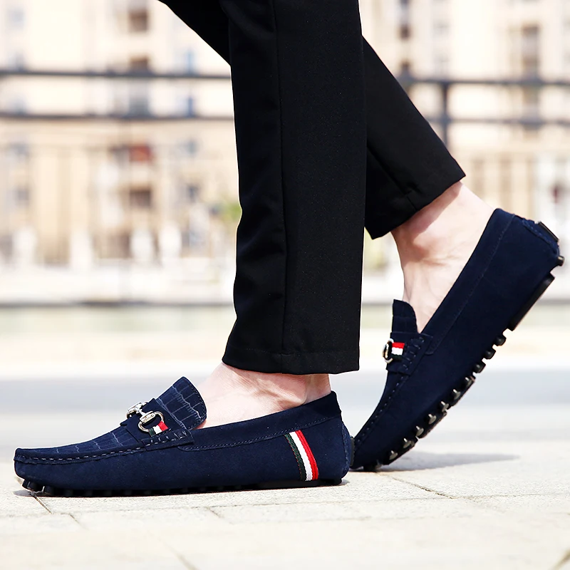 Hot Sale Soft Suede Men Loafers Casual Boat Shoes Fashion Slip-On Breathable Flats Gommino Driving Size38-44 Mocasines | Обувь