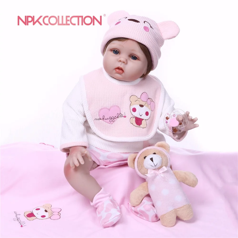 NPKCOLLECTION 55 см 2018 новый дизайн силиконовая кукла реборн ручной работы детские