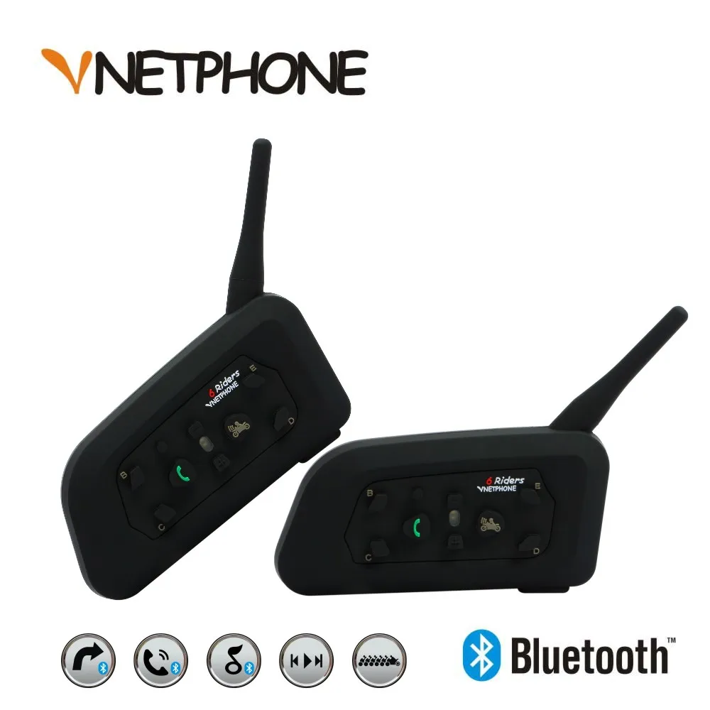 VNETPHONE 2 X1200m Bluetooth гарнитура для домофона 6 Riders Handsfree водонепроницаемый