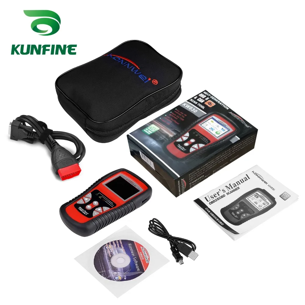 KW830 OBD2/EOBD автомобильный диагностический инструмент obd Автомобильный сканер OBDII