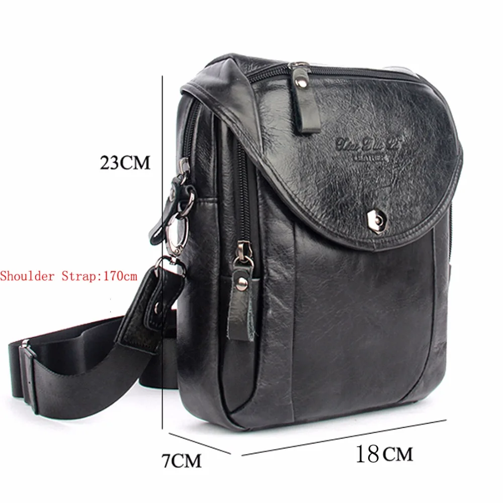 Мужская деловая сумка Кроссбоди из 100% натуральной кожи мессенджер воловьей от