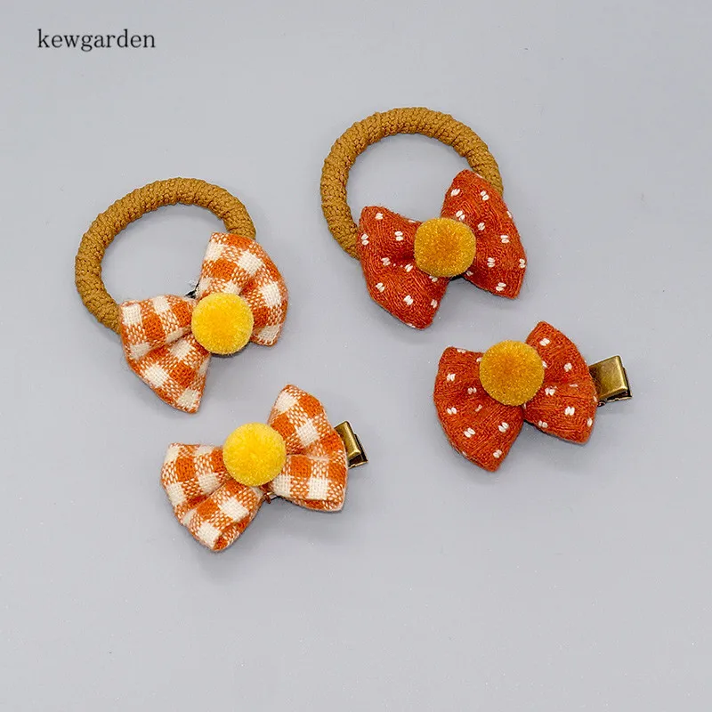 

Кожаные ленты для волос Kewgarden, эластичные ленты для волос и шпильки для волос, 2 шт., головные уборы для маленьких девочек, заколка для волос, 2 ...