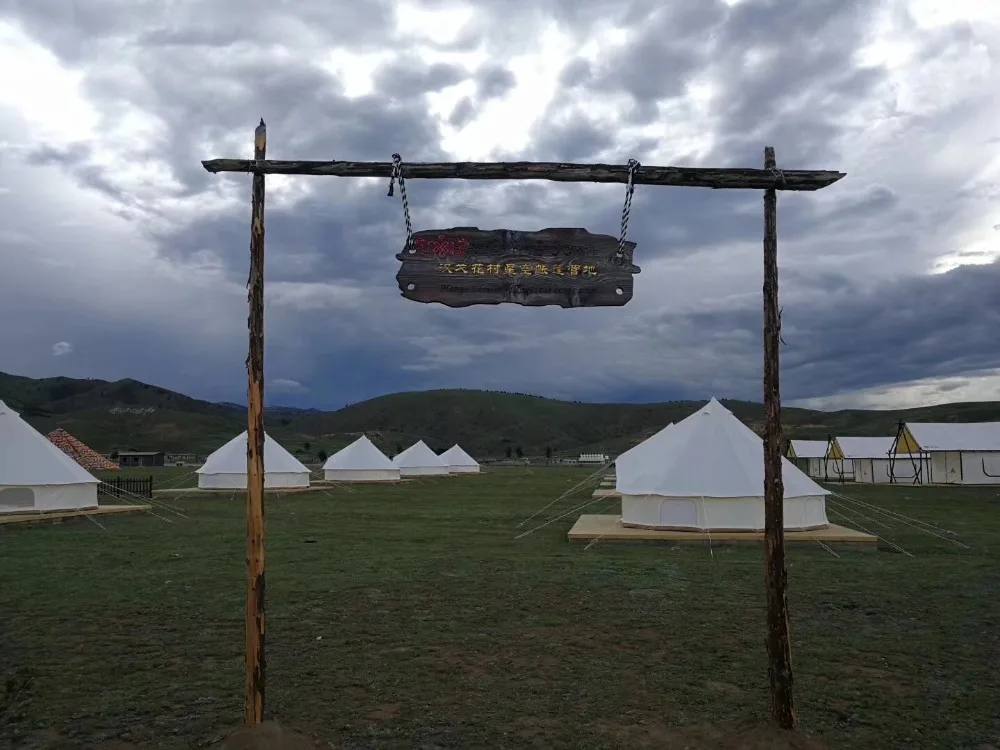 Glamping Палатка для семьи м 5 6 Оксфорд ткань водостойкий колокольчик
